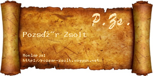 Pozsár Zsolt névjegykártya
