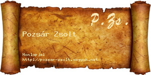 Pozsár Zsolt névjegykártya